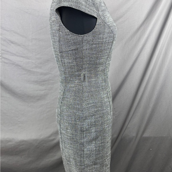 HM Classic Plaid Sheath Career Workwear Office Chic Tailored Pencil Dress Small - Picture 7 of 10
